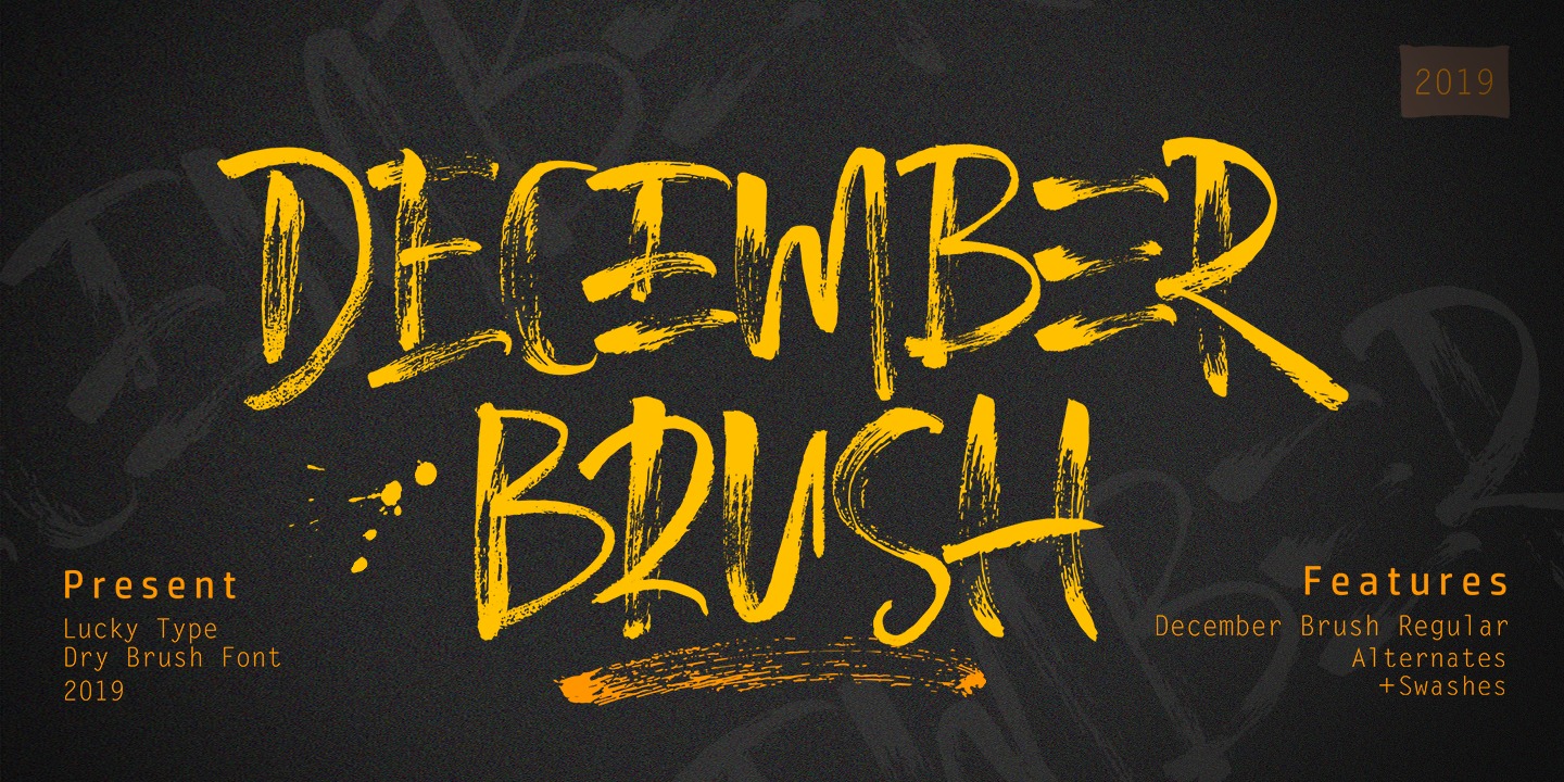 Ejemplo de fuente December Brush #1